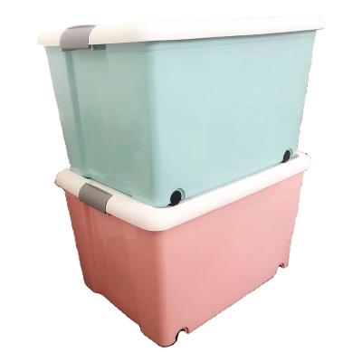 China Household Viable Hot Selling 50L Environmental Friendly Plastic Storage Box With Good Price for sale