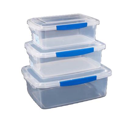 China Wholesale 10L Sustainable Household Food Fridge Transparent Storage Box With Lock for sale