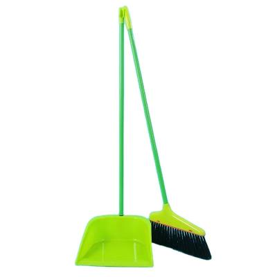 China 2022 Economical Hot Sale Household Floor Cleaning Stainless Steel Long Handle Broom Set With Dustpan for sale