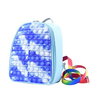 China TOYSRUNNER New Design Kids Bags Eco-friendly Schoolbag Popit Backpack Silicone Girls 2022 Fashion Colors Waterproof Schoolbag for sale