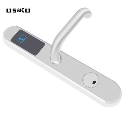 China Hotel Silver Color Electronic Door Lock RFID Smart Card Systems Door Lock For Hotel for sale