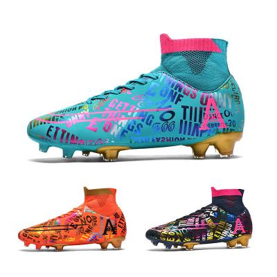 China Printed Sneakers Long Spikes Short Trainers Outdoor Training Men Soccer Shoes Low Ankle Cut Soccer Cleats for sale