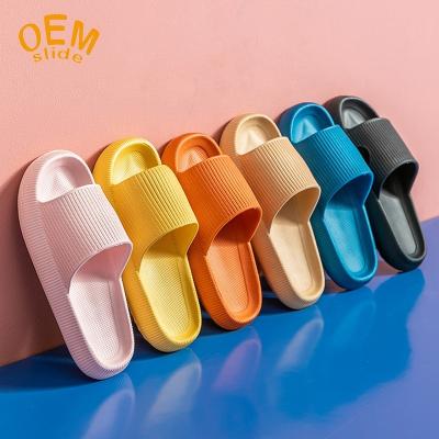 China CUSHIONING waterproof pillow slippers for women and men non slip quick dry shower slips bathroom sandals for sale