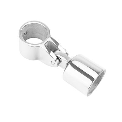 China Boat Hardware Fitting Bimini Top Deck Eyelet Canopy Awning Tube Boat External 316 Stainless Steel Boat Access Hinge Slide Pipe Cap Grommet Fitting for sale