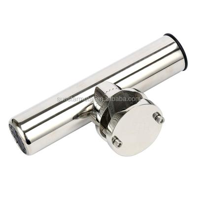 China Marine Outfitting Rod Holder Rail Mount 316 STAINLESS STEEL CLAMP-ON FISHING ROD HOLDER 7/8 to 2inch tube for sale