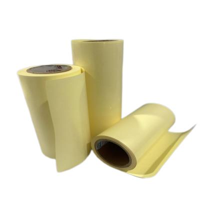 China Heat Resistant All Wood 95g Yellow Single Plastic Single Pulp Silicon PE Coated Release Paper for sale