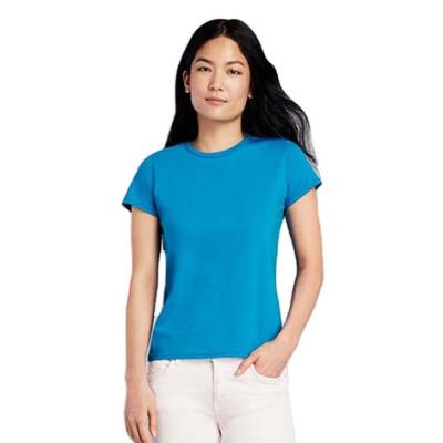 China Wholesale Round Neck Anti-Wrinkle 180g Cotton Short Sleeve 100%cotton T-shirt Custom For Woman for sale