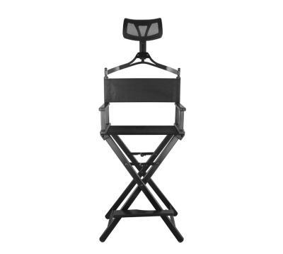 China Tall Barber Chair Aluminum Folding Chair Manager Hairdresser Makeup Artist Chair for sale