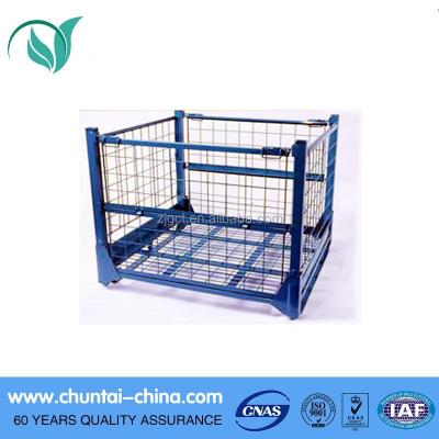 China Wholesale Stackable Metal Storage Cage, Mesh Box Wire Cage Metal Bin Storage Container for sale