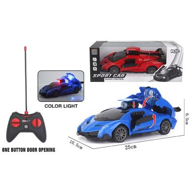 China Follow Me High Quality Light Music One-Click Opening Door Missile Vehicle Electric Remote Control Rc Car Toys For Children for sale