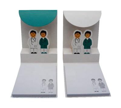 China Doctor and Nurse Soft Cover Self Adhesive Sticky Notebook for sale