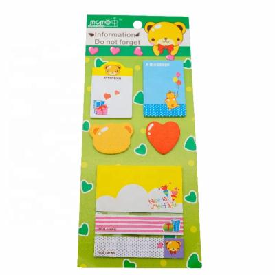 China Self Adhesive Assorated Form Sticky Pads With A Bottom Card for sale