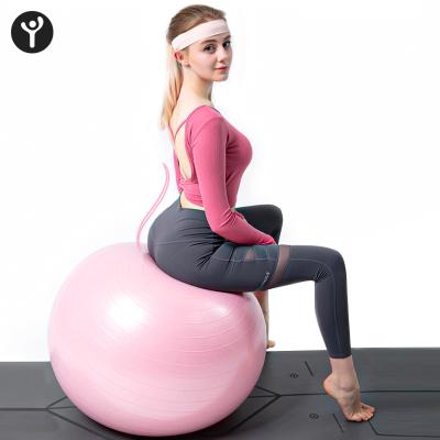 China New movement 2022 PVC fitness balance exercise 45cm55cm65cm75cm85cm95cm height customization 65 cm pilates yoga ball with pump for gym yoga for sale