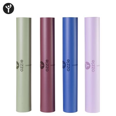 China Wholesale PU/natural fitness rubber double side custom logo 5mm band yoga mat with position line for sale