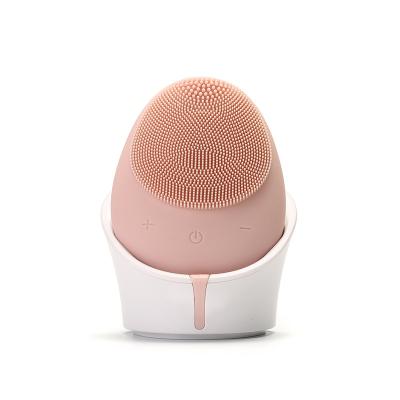 China Hot Sale Eco-friendly Silicone Electric Facial Detergent Radio Instrument Silicone Facial Wash Brush Pore Filler Cleansing Beauty for sale