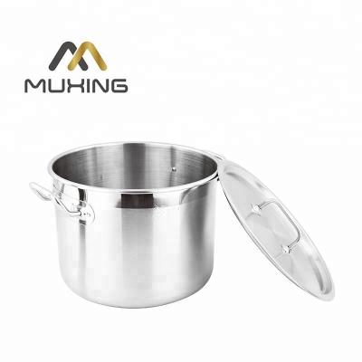 China sustainable 304 stainless steel sanding stock pot, large cooking pot, large stainless steel stock pots with steamer for sale