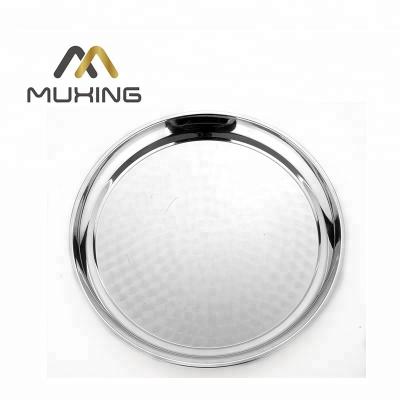 China New Style Stainless Steel Disposable Round Dish / Plate Dish / Serving Tray for sale