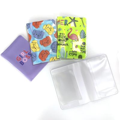 China Eye-Catching Decorative Books OEM Colorful Glitter Clear Liquid PVC Gel Travel Accessories Passport Cover for sale