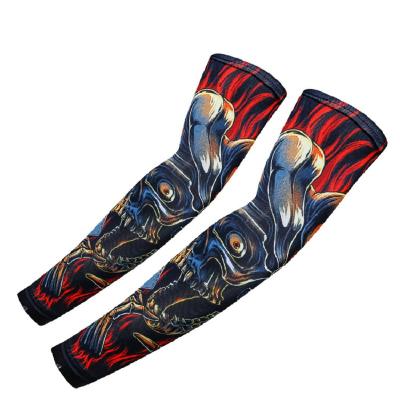 China Breathable Logo Cycling Sports Wear Lycra Custom Cooling Arm Sleeves SPF 50+ Sunscreen Ant-UV Sleeve For Women Men Sport for sale