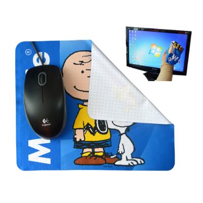 China Cartoon Silicon Dots Microfiber Mouse Pad for sale