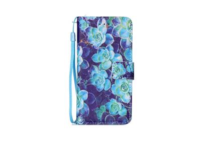 China Multifunctional Dust Proof Phone Case , Blue Flowers Scratch Proof Iphone 6 Case for sale