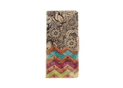 China Tpu Leather Phone Case With Card Holder , Ethnic Flavor Leather Flip Cell Phone Cases for sale