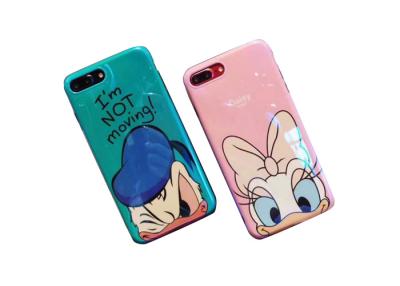 China Van de de Druktpu Apple Cel van Donald Duck IMD van de Blingsoppervlakte de Lip van de Telefoongevallen rond The Edge Te koop