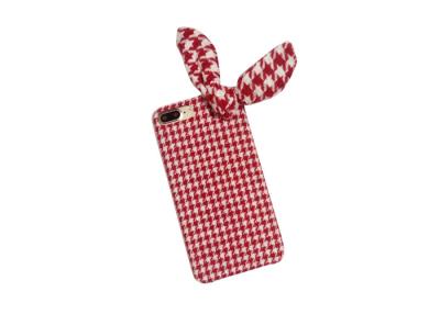 China Bowknot/Plaidgevallen van de Canvas de Beschermende Telefoon voor Iphone X Stille Toegankelijke Schakelaar Te koop