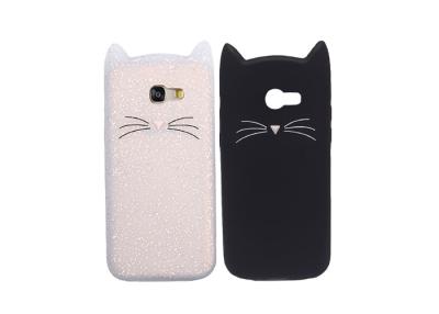 China Lighweight / Slim Silicone Kitty Ear Rubber Shockproof Phone Protective Cases Cover for sale