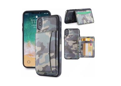 China Camouflage Color Best PU Leather Phone Wallet Case With Crdit Card Holder for sale