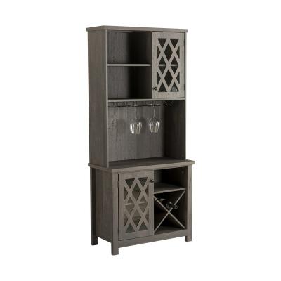 China Tall Semi-KD Assembly Kitchen Wooden Cabinet Wine Cabinet for sale