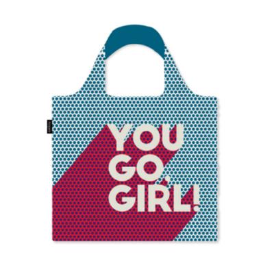 China Fashion Makeup Recyclable Shopping Bag With Printing Cute Pattern Organizer Reusable Gift Bag Cotton Canvas for sale