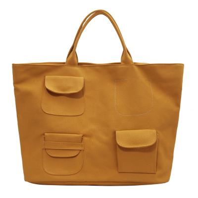 China Fashion High Quality Recyclable Eco - Friendly Ladies Fashion Canvas Cotton Tote Bag Handbag for sale