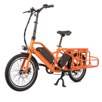 China Max Loading Family Delivery E-Cargo elektrische fiets met geïntegreerde batterij en mand Te koop