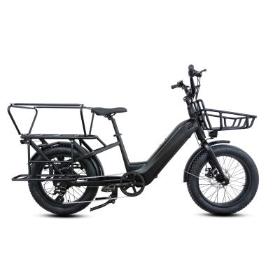 China Bafang Motor Electric Fat Tire Food Delivery Bike con 7 velocidades y asiento para niños en venta