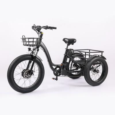 China 80km Range Electric Trike Papa Grande Fat Tire Cargo E-bike with 13Ah Battery Capacity for sale