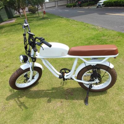 China Vintage OEM Electric Motorcycles with Up Tube Battery Position and 20inch Fat Tire for sale