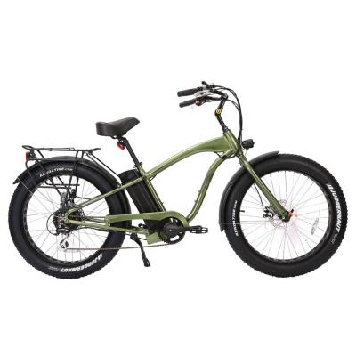 China Chopper Hub Motor 1000W Fat Tire Electric Beach Cruiser Bike with Lithium Battery 48V 13Ah for sale