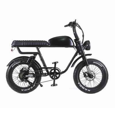 China 30-60km Range Full Suspension Electric Fat Bike Retro Style Vintage Electric Bicycle for sale