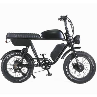 China OEM 1000W Dual Motor Fat Tire Super Cruiser 73 Elektrische fiets Aluminium frame Te koop