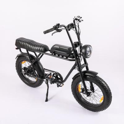 Cina 48V 1000W Vintage Electric Motorcycle Customized 20 Inch Fat Tire Electric Bike E Bike Beach Bikes Cruisers in vendita