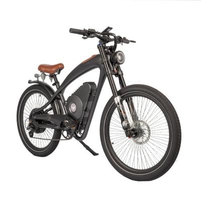 China Un asiento de estilo vintage chopper ebike para adultos personalizado moto bicicleta crucero de playa en venta