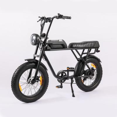 China 48V1000W Motor Suspensão Completa Choque Elétrico Retro Bike com customizado Beach Bikes Cruisers à venda