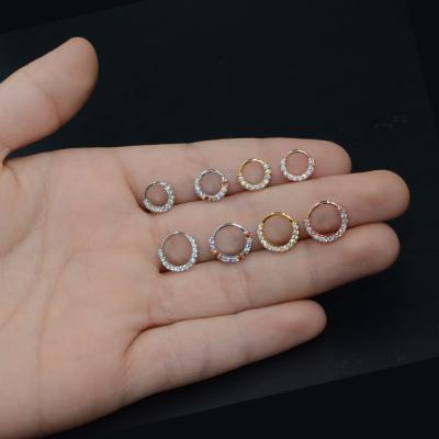 China XM20055 Environmental Friendly Micro-inlaid Zircon Nose Stud Copper Nose Ring Ear Cartilage Ear Clip for sale