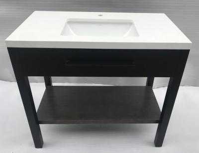 China Black powder coat finish metal hotel bathroom vanity/bathroom cabinet for sale