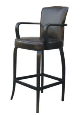 China Solid wood frame white pu/leather upholstery American style wooden barstool for sale