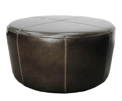 China American style round Bedroom leather upholstery wheel ottoman for sale