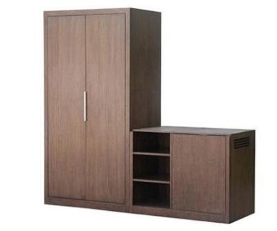 China 2-DOOR Walnut wood hotel bedroom wardrobe/closet/armoire,hospitality casegoods for sale