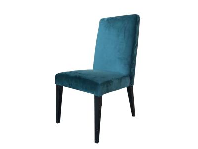 China Modern wholesale price  wood blue fabric upholstery dining chairs, desk chair,side chair for dining rooms for sale