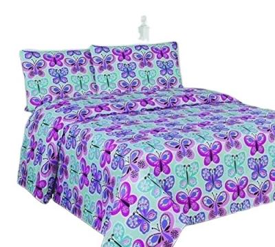 China New Design 100% Polyester Folded Butterflies Printed Sheet Sets for sale